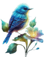 Pájaro en flor - бесплатно png