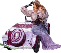 Woman, car. Leila - zdarma png