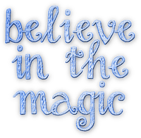 soave text believe magic christmas blue - PNG gratuit
