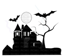 Kaz_Creations Halloween Haunted House Silhouettes Silhouette - darmowe png