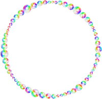 Pearls.Circle.Frame.Rainbow - Free PNG