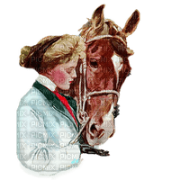 dama caballo  azul rojo verde dubravka4 - gratis png