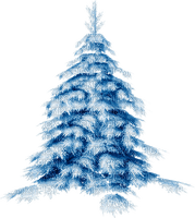 blue Christmas tree winter deco rox - png ฟรี