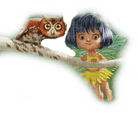 Kaz_Creations Cute Girl Owl - безплатен png