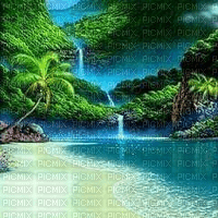 Y.A.M._Summer landscape background sea - 免费PNG