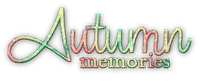 soave text autumn memories pink green yellow - png gratuito