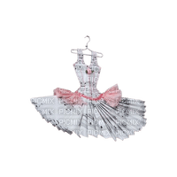 kikkapink deco scrap ballerina dancer dress - PNG gratuit