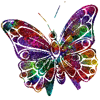 Colorful Glitter Butterfly gif - PicMix