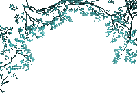 rama hojas turquesa gif dubravka4 - Zdarma animovaný GIF