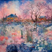 painting landscape background - png gratuito