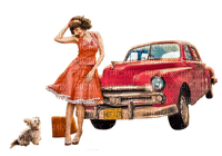 woman and car bp - 免费PNG
