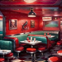 Red 50's Diner - gratis png