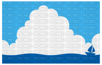 fluffy clouds card - Free PNG