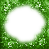 Flowers.Frame.Green - By KittyKatLuv65 - δωρεάν png
