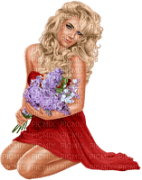 Woman with lilac. Leila - png gratis