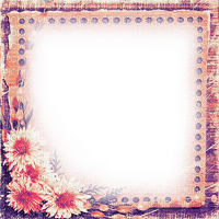 soave frame paper vintage flowers autumn pink - png gratuito