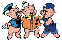 Kaz_Creations Cartoons Cartoon Three Little Pigs - Δωρεάν κινούμενο GIF
