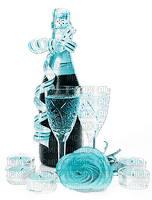 soave deco new year glass flowers  rose bottle - бесплатно png