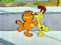Garfield and Odie - Бесплатный анимированный гифка