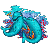 dolphins - Бесплатный анимированный гифка
