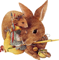 pascua  conejo ratoncita dubravka4 - GIF animado grátis
