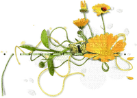 Kaz_Creations Flowers Fleurs Deco Yellow Ladybug - PNG gratuit