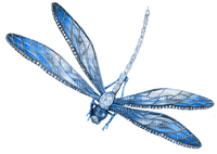 soave deco dragonfly blue - 無料png