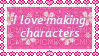 i love making characters stamp - Free animated GIF
