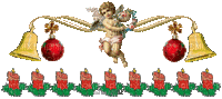 Weihnachten, Engel, Glocken, Kerzen - Bezmaksas animēts GIF