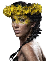 femme avec fleur.Cheyenne63 - nemokama png