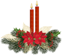 Kaz_Creations Christmas Deco Candles - png gratuito