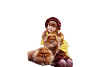 flicka och hund -barn---girl and dog --child - 無料png