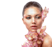 kvinna-woman-ansikte-blommma - Free PNG