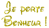 je porte bonheur - 無料のアニメーション GIF