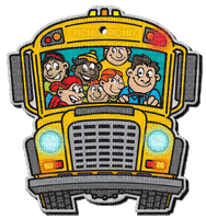 ani-skolbuss-barn - Gratis animerad GIF