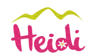 heidi  text logo ⛰👧 - 無料png