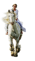 woman rides a horse - png ฟรี