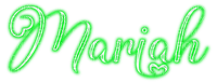 Mariah.Text.White.Green - KittyKatLuv65 - PNG gratuit