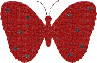 red animated butterfly - GIF animado grátis