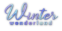 soave text winter wonderland purple blue - 免费PNG