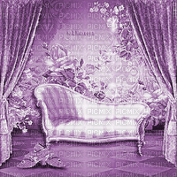 Y.A.M._Vintage interior background purple - GIF animasi gratis