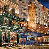 dolceluna animated bistrot paris background - Free animated GIF