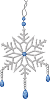 Kaz_Creations Deco Snowflake Dangly Things Colours - PNG gratuit