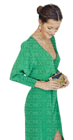 woman elegance fashion green - Free PNG