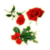 glowing roses - png gratuito