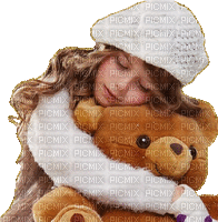 GIRL TEDDY  ENFANT FILLE  OURS GIF - Бесплатни анимирани ГИФ