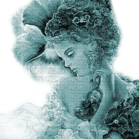 Y.A.M._Fantasy woman girl Josephine Wall blue - gratis png