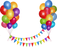 kikkapink deco scrap birthday balloons flag - png gratis