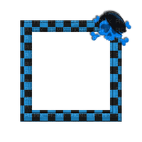 Small Black/Blue Frame - безплатен png