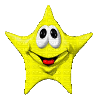Estrella sonriente - GIF animado gratis